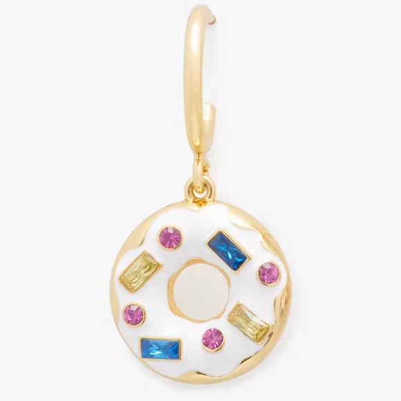 Kate Spade Donut Coffee Break Donut Huggies Earrings - Picture 12 of 12
